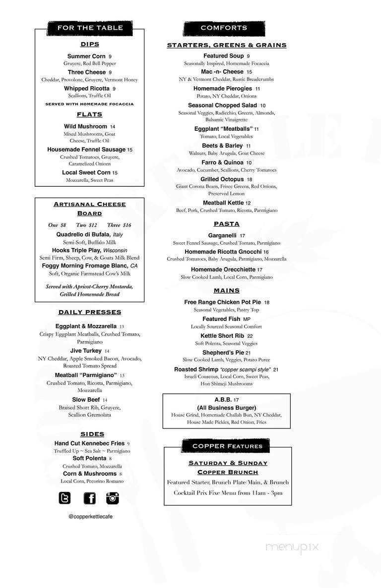 Copper Kettle Cafe - Hartsdale, NY menu_pic