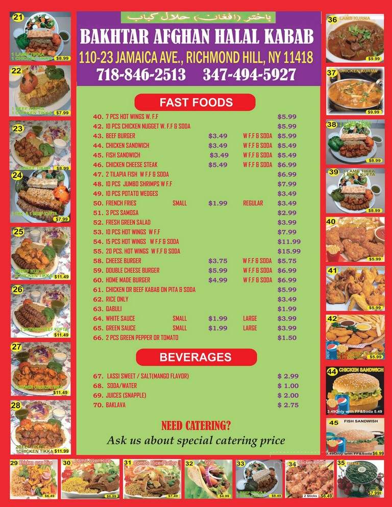 New Bakhtar Afghan Halal Kabab - Richmond Hill, NY menu_pic