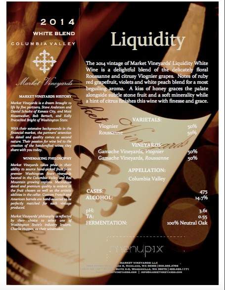 Market Vineyards - Woodinville, WA menu_pic