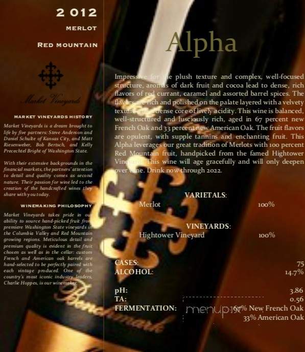 Market Vineyards - Woodinville, WA menu_pic