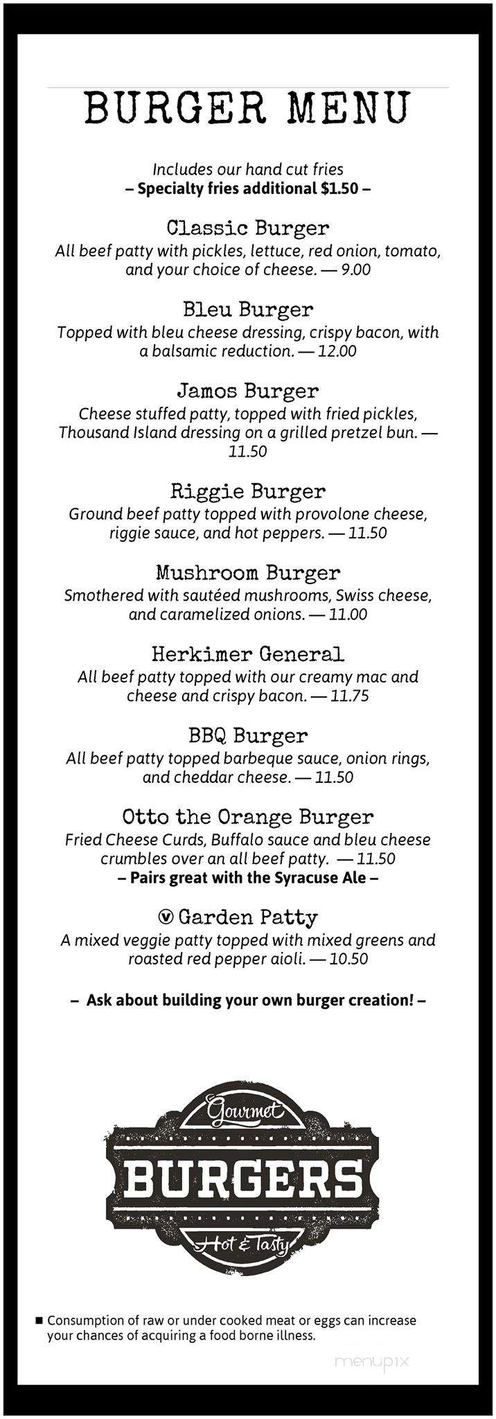 Jamo's Restaurant & Bar - Herkimer, NY menu_pic