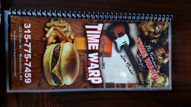 Time Warp Tavern - Watertown, NY menu_pic