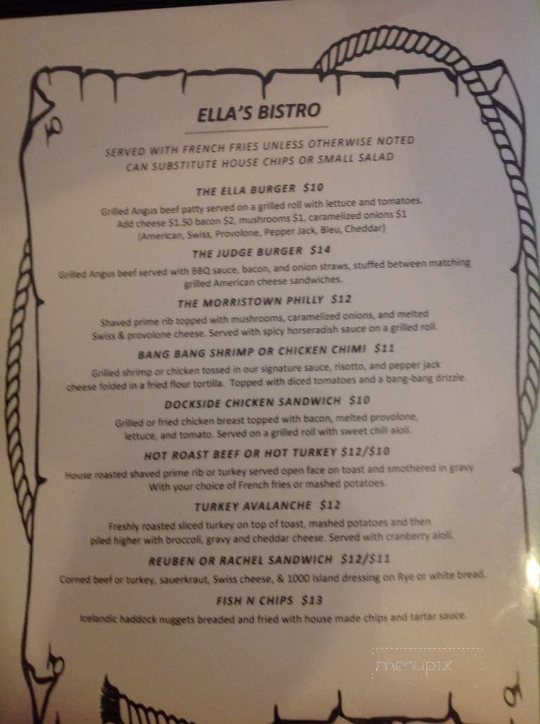 Ella's - Morristown, NY menu_pic