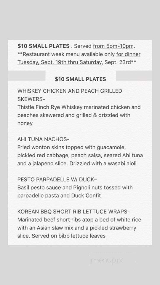 Altana Restaurant - Lancaster, PA menu_pic