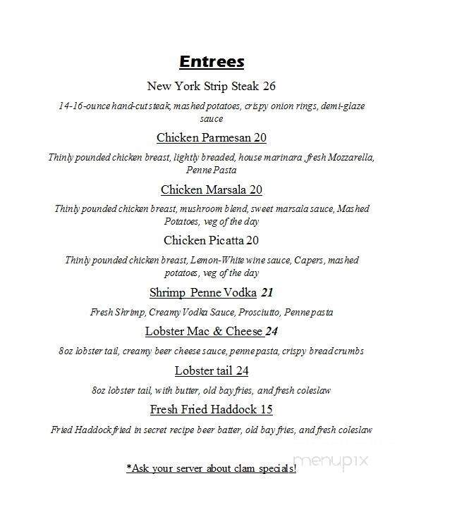 279 Bar And Grill - Plains, PA menu_pic