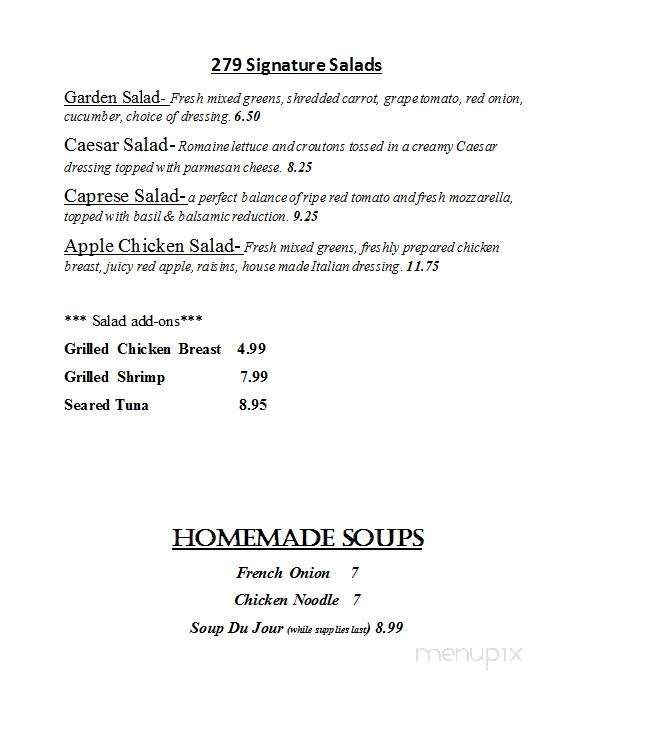279 Bar And Grill - Plains, PA menu_pic
