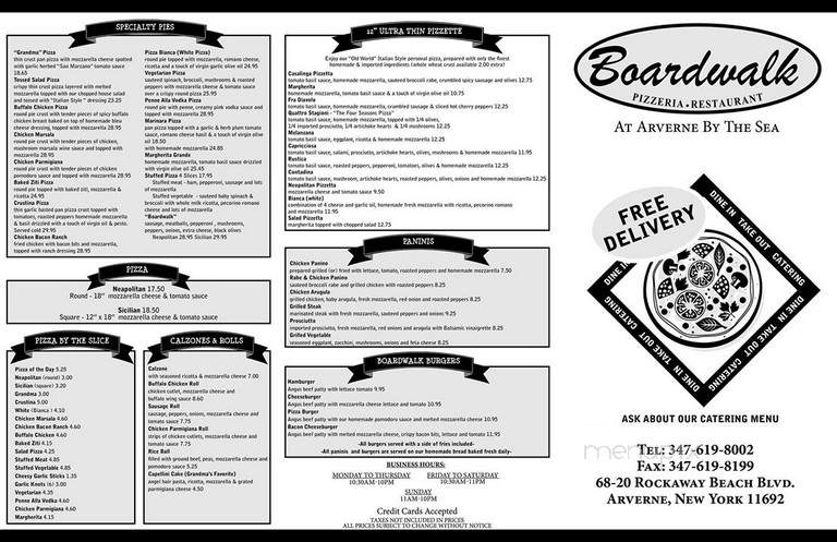 Boardwalk Pizza - Far Rockaway, NY menu_pic