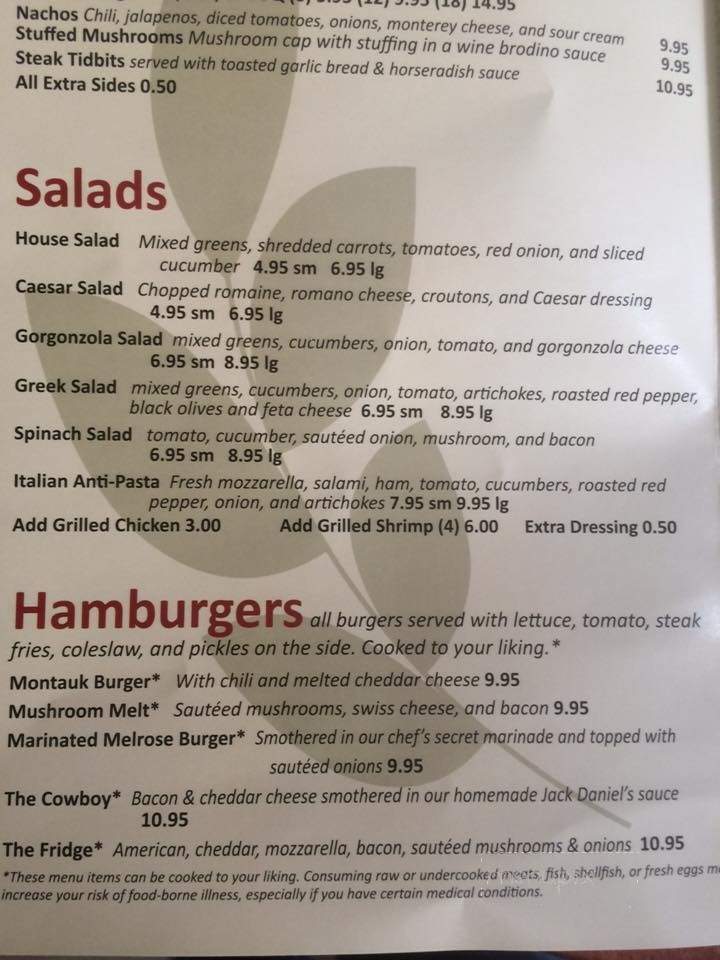 Melrose East Restaurant and Pizza - Southampton, NY menu_pic