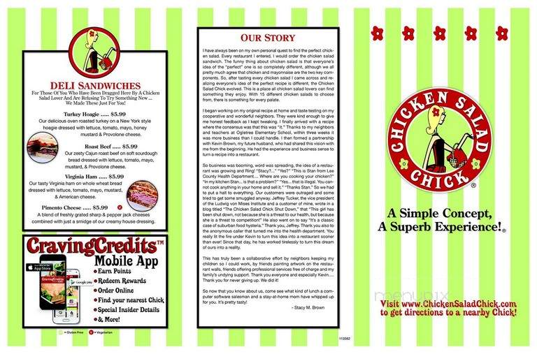 Chicken Salad Chick - Summerville, SC menu_pic