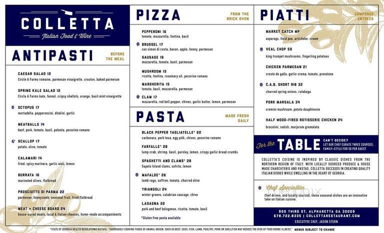 Colletta - Alpharetta, GA menu_pic