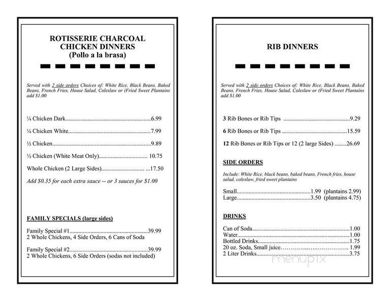 Smokemasters Ribs'n Pollo - Lilburn, GA menu_pic