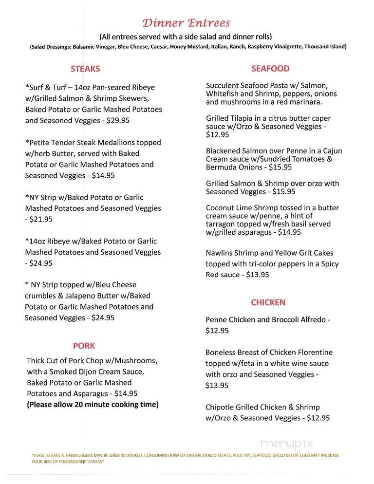 Milo's Restaurant and Bistro - Monroe, GA menu_pic
