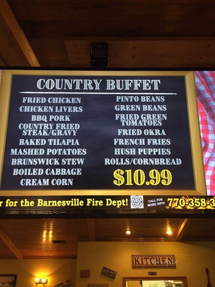 Tims Lighthouse Seafood Buffet and Country Cookin - Milner, GA menu_pic