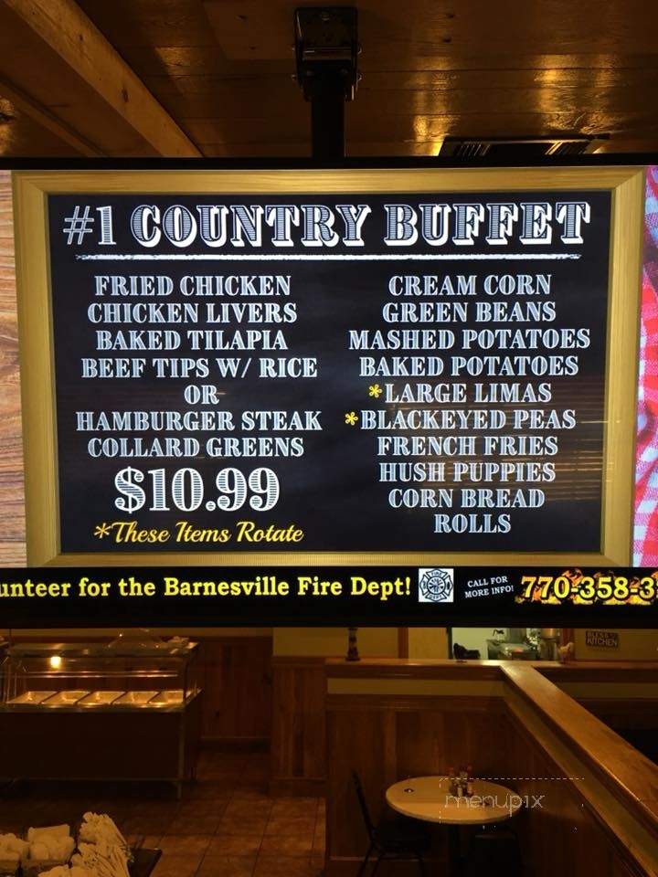 Menu of Tims Lighthouse Seafood Buffet and Country Cookin in Milner, GA