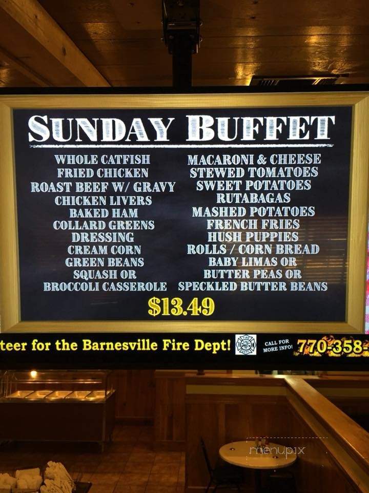 Tims Lighthouse Seafood Buffet and Country Cookin - Milner, GA menu_pic