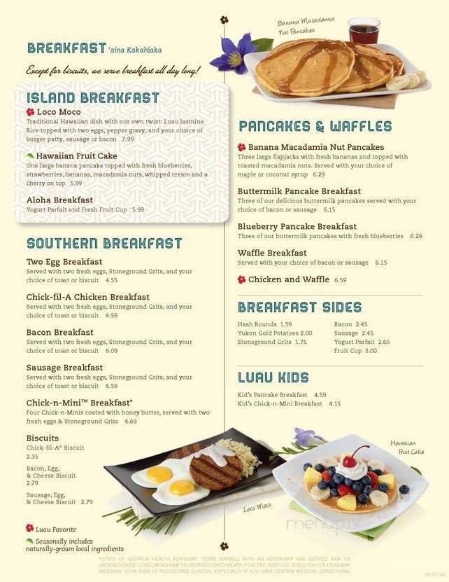 Truett's Luau - Fayetteville, GA menu_pic