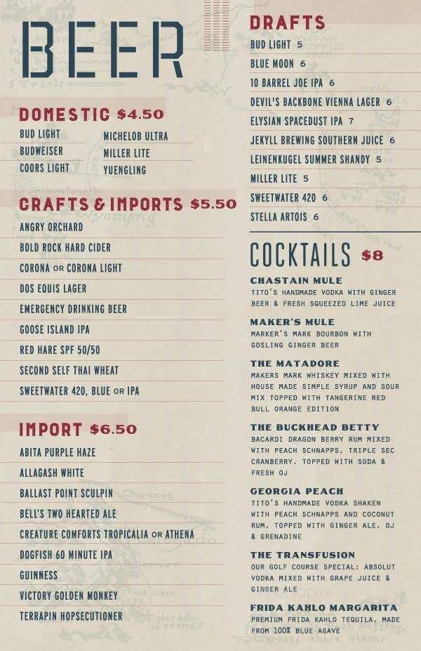 Big Sky Buckhead - Atlanta, GA menu_pic