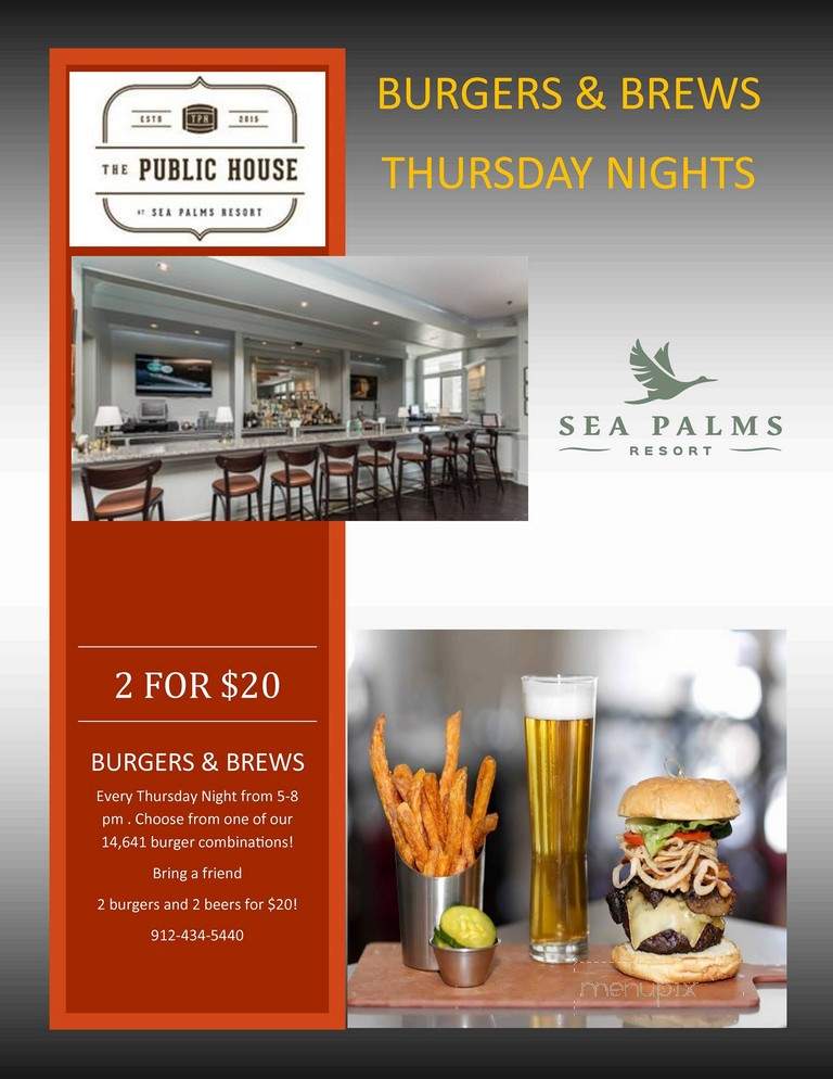 The Public House - Saint Simons Island, GA menu_pic