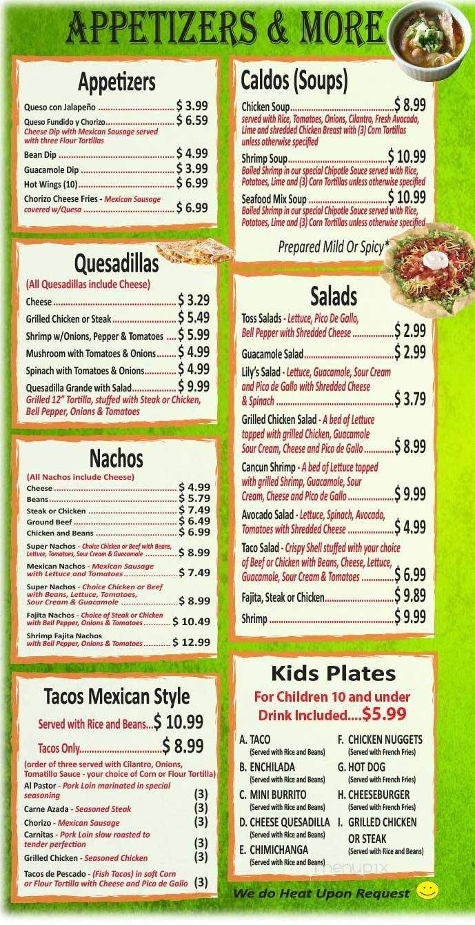 San Jose Mexican Grill & Bar - Saint Marys, GA menu_pic