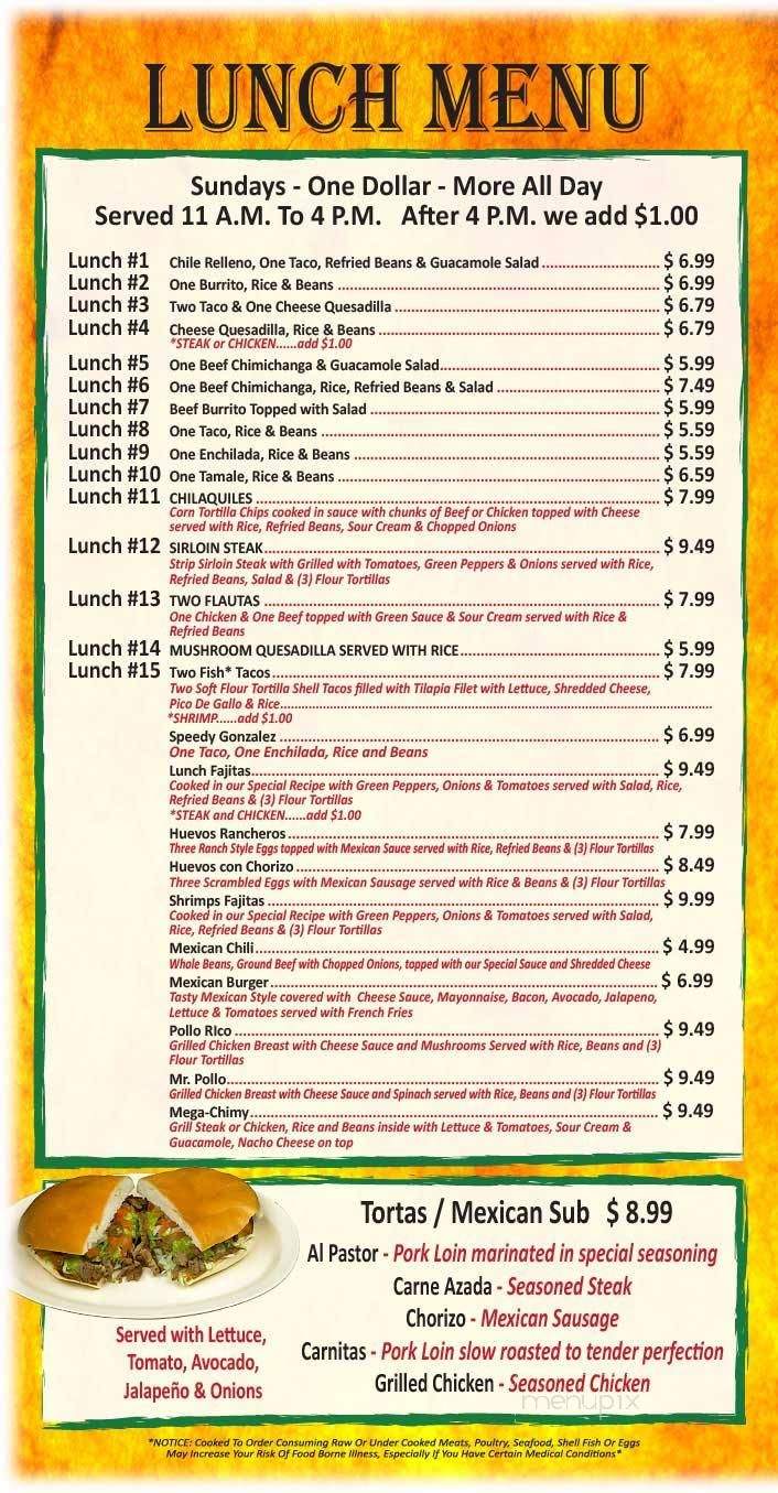 San Jose Mexican Grill & Bar - Saint Marys, GA menu_pic