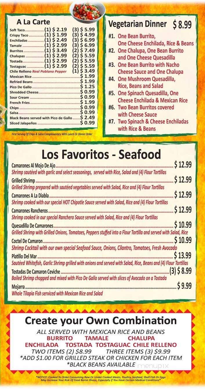 San Jose Mexican Grill & Bar - Saint Marys, GA menu_pic