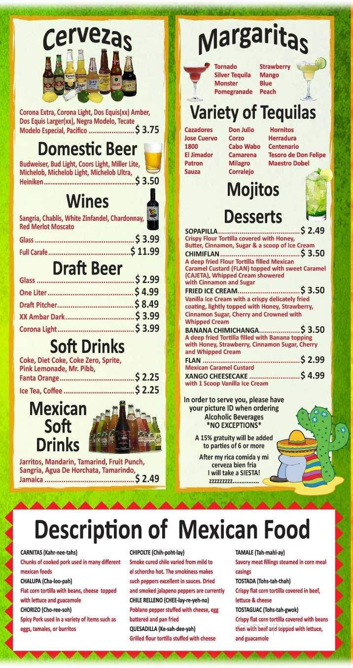 San Jose Mexican Grill & Bar - Saint Marys, GA menu_pic