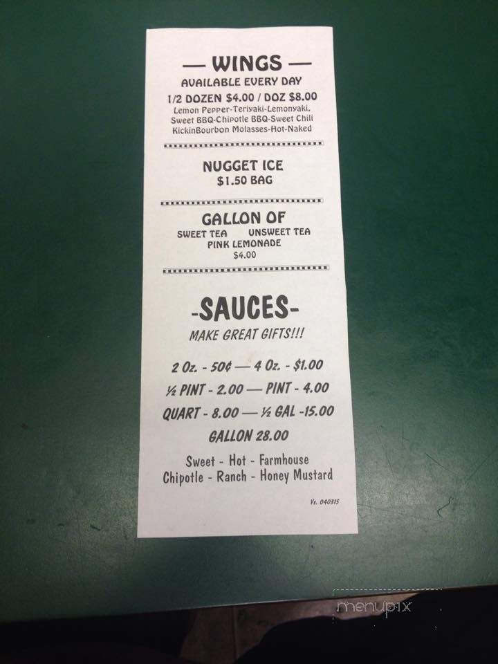 The Farmhouse BBQ - Dawson, GA menu_pic