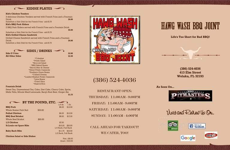 Hawg Wash BBQ - Welaka, FL