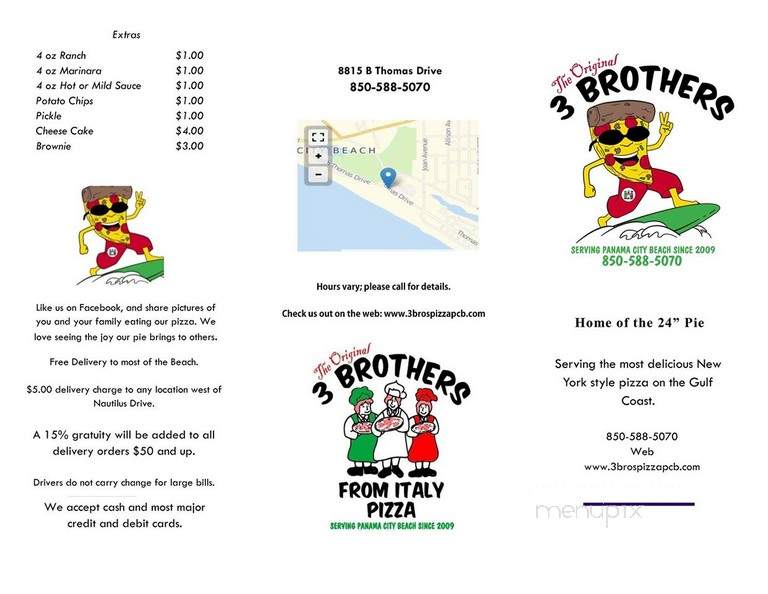 Three Brothers From Italy Pizza - Panama City Beach, FL menu_pic