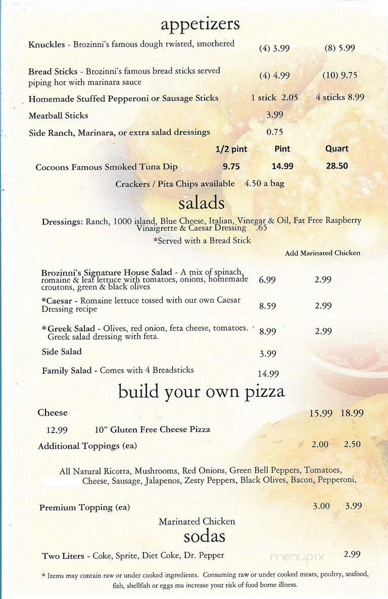 Brozinni Pizza - Santa Rosa Beach, FL menu_pic