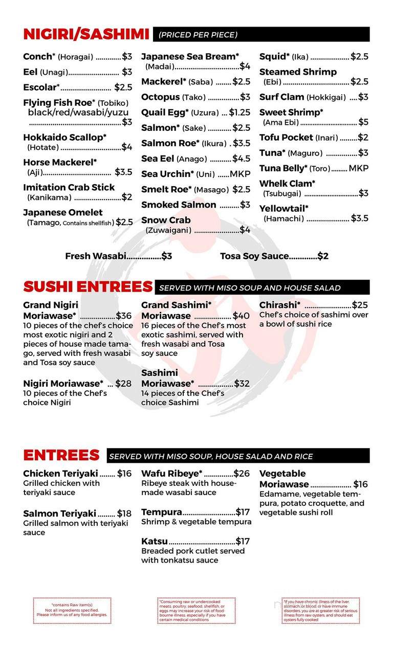 WA SUSHI - Casselberry, FL menu_pic