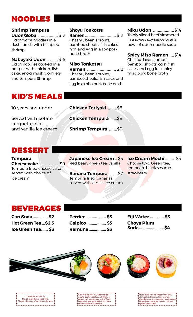WA SUSHI - Casselberry, FL menu_pic