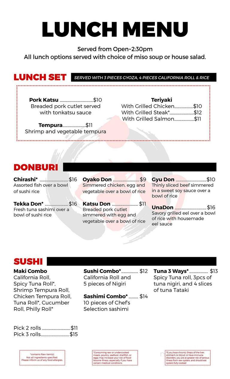WA SUSHI - Casselberry, FL menu_pic