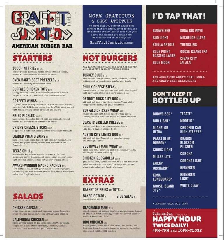 Graffiti Junktion - Lake Mary, FL menu_pic