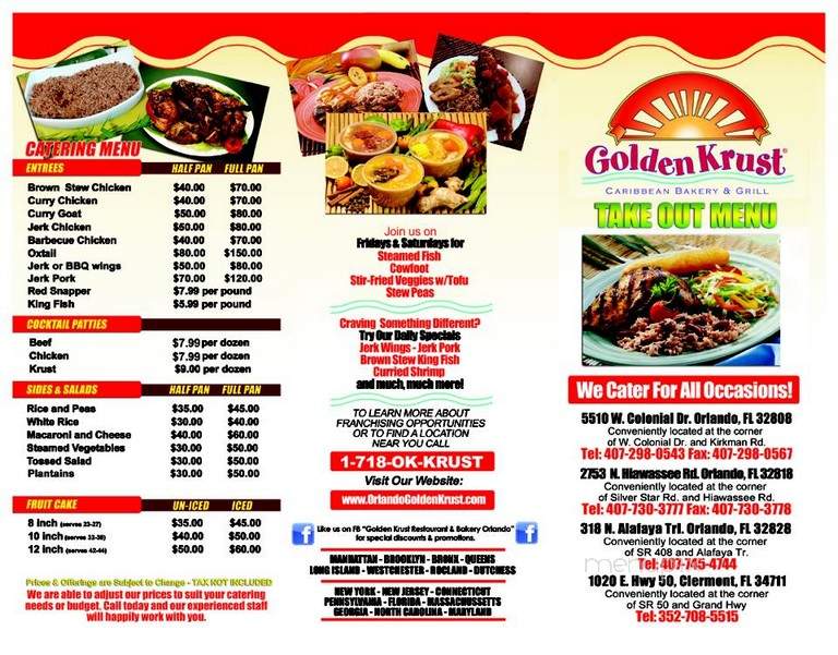 Golden Krust - Orlando, FL menu_pic