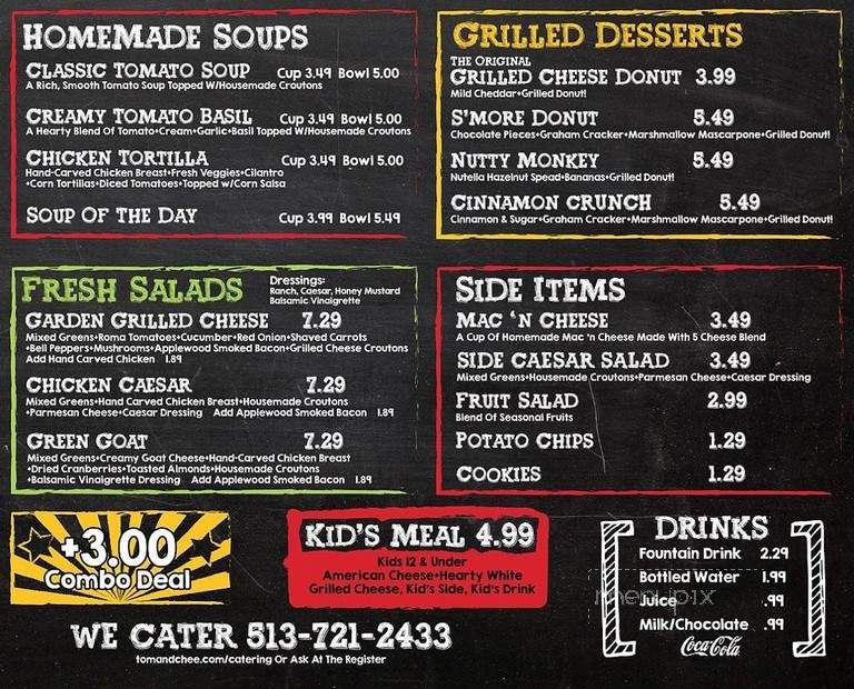 Tom + Chee - Orlando, FL menu_pic