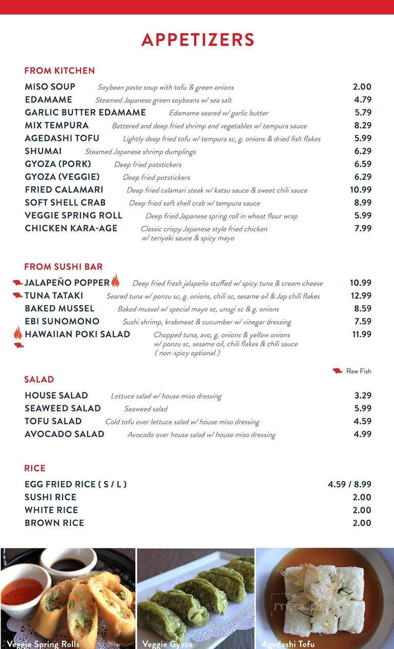 Oishi Japanese Cuisine - Kissimmee, FL menu_pic