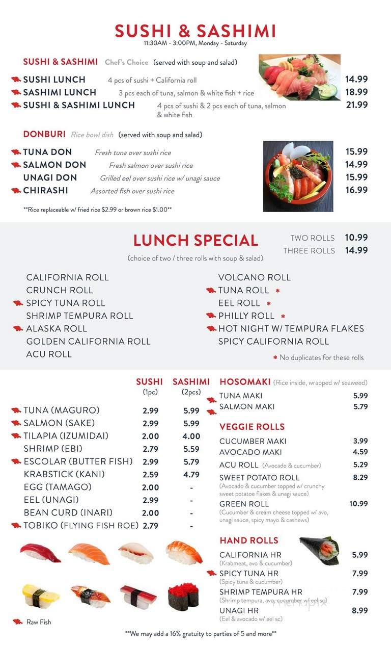 Oishi Japanese Cuisine - Kissimmee, FL menu_pic