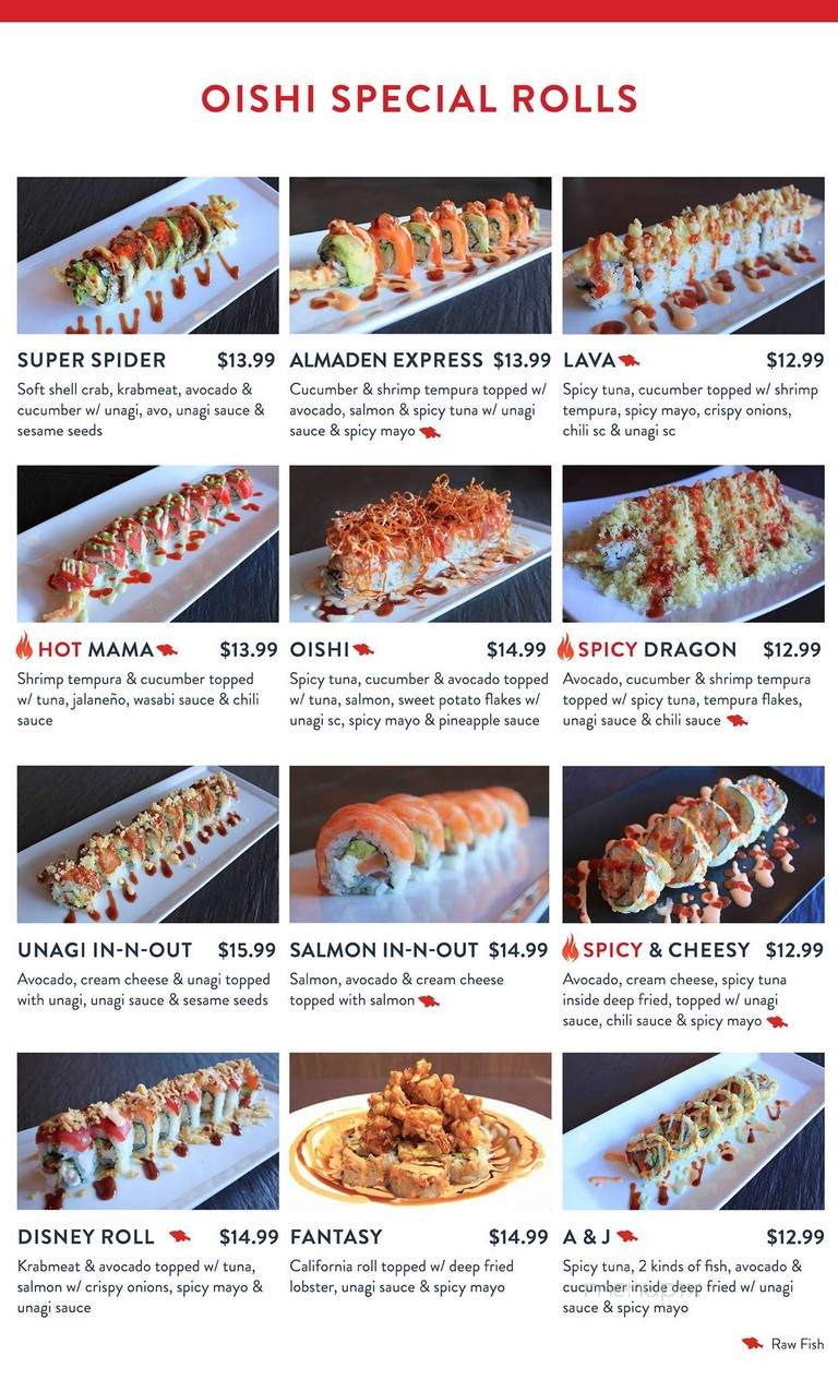Oishi Japanese Cuisine - Kissimmee, FL menu_pic