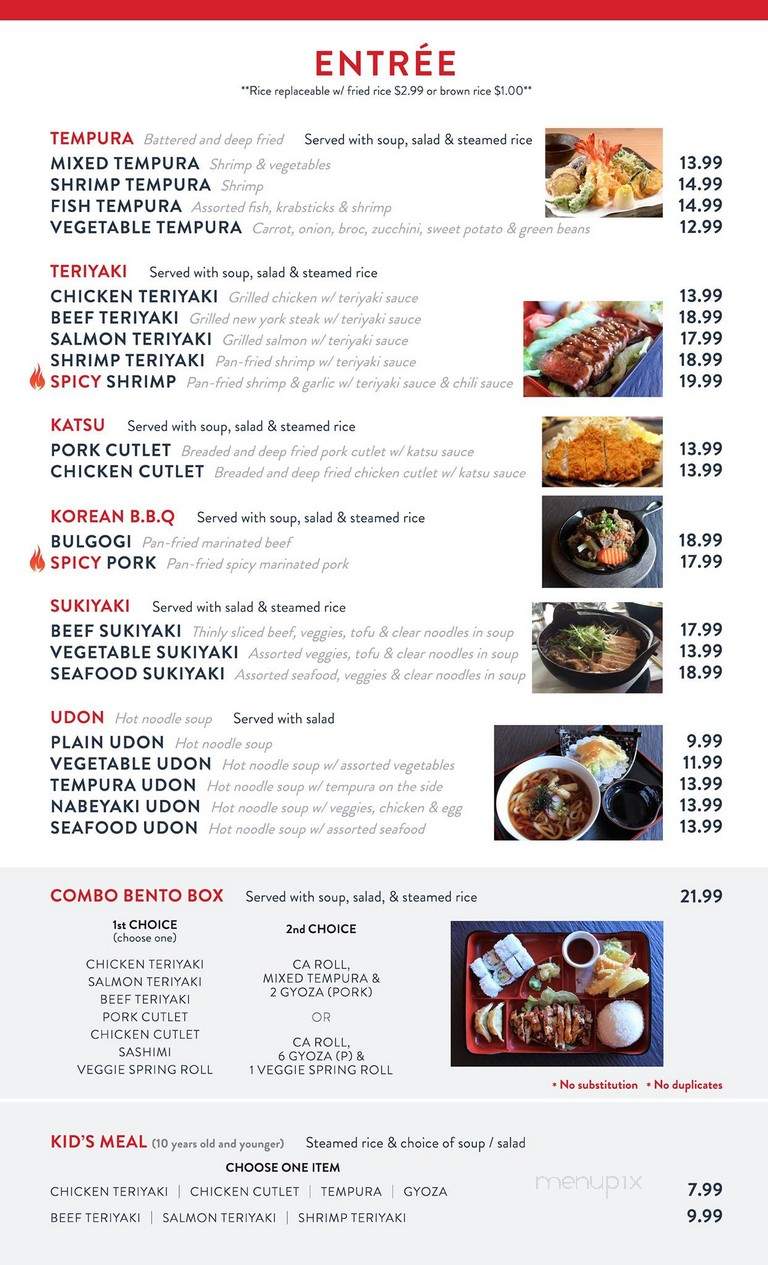 Oishi Japanese Cuisine - Kissimmee, FL menu_pic