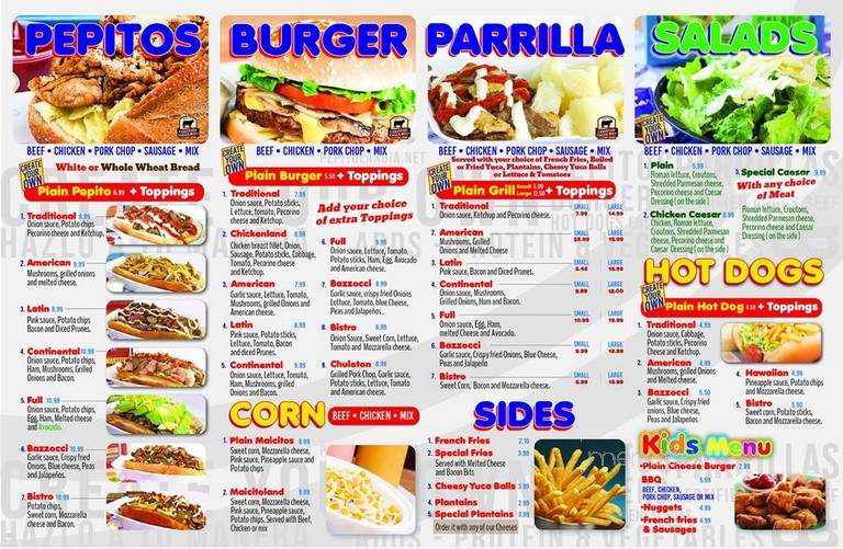 Pepitolandia - Doral, FL menu_pic
