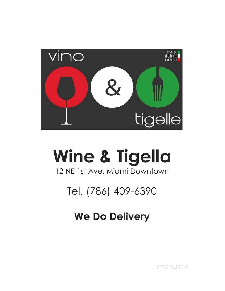 Wine&Tigella - Miami, FL menu_pic