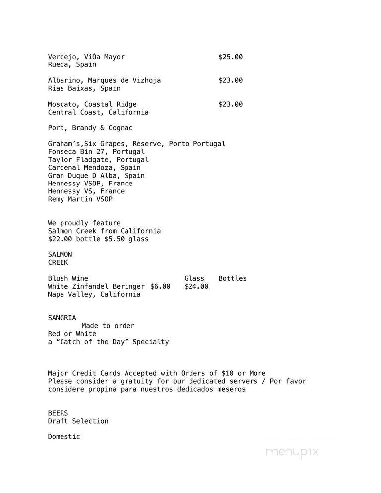 Catch Grill & Bar - Miami, FL menu_pic