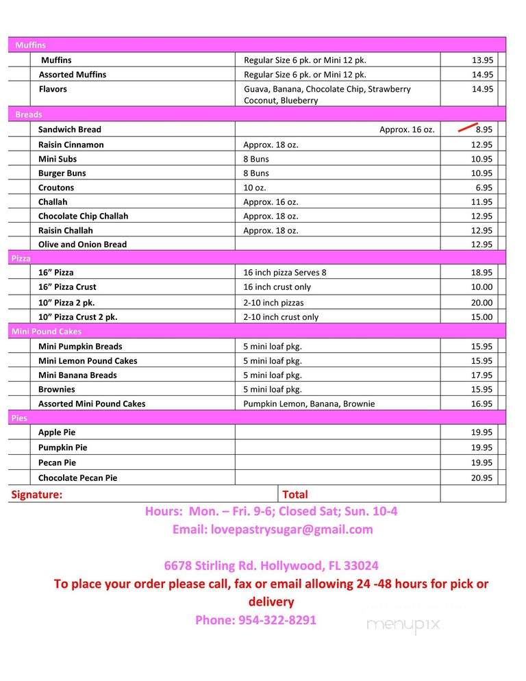 Sweet Love Vegan Gluten Free - Hollywood, FL menu_pic