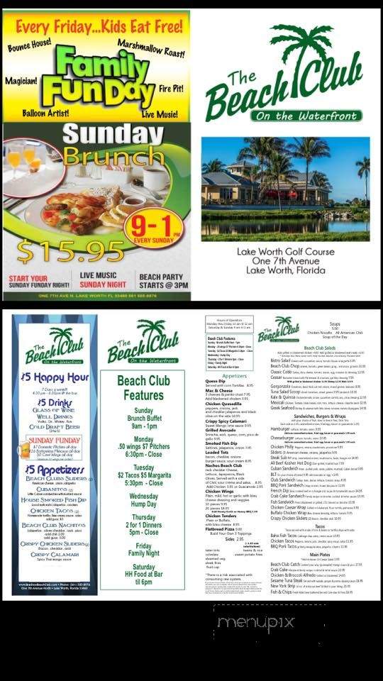 The Beach Club - Lake Worth, FL menu_pic