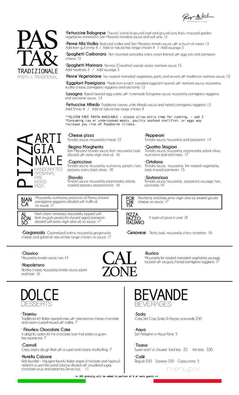 Pazzo Italiano - Delray Beach, FL menu_pic