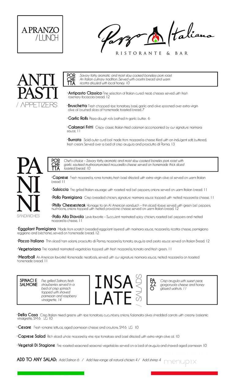 Pazzo Italiano - Delray Beach, FL menu_pic