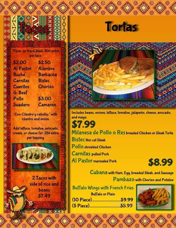 El Texano - Palm Harbor, FL menu_pic