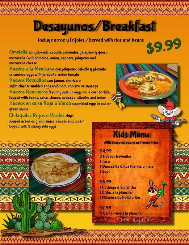 El Texano - Palm Harbor, FL menu_pic