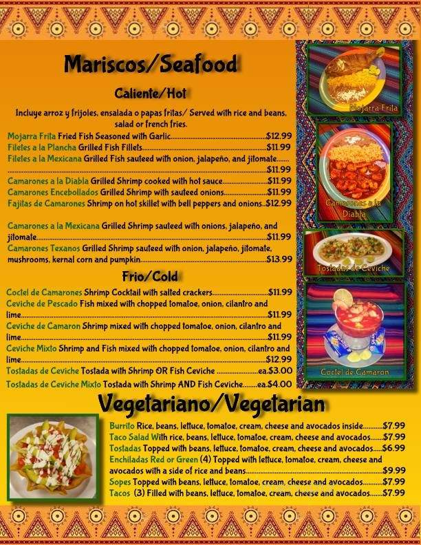 El Texano - Palm Harbor, FL menu_pic